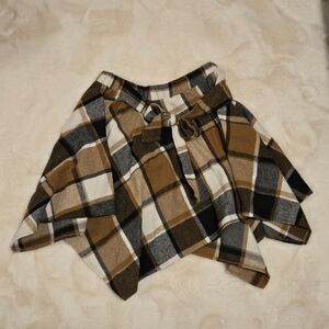 SHEIN Plaid Mini Skirt - Brown and Black